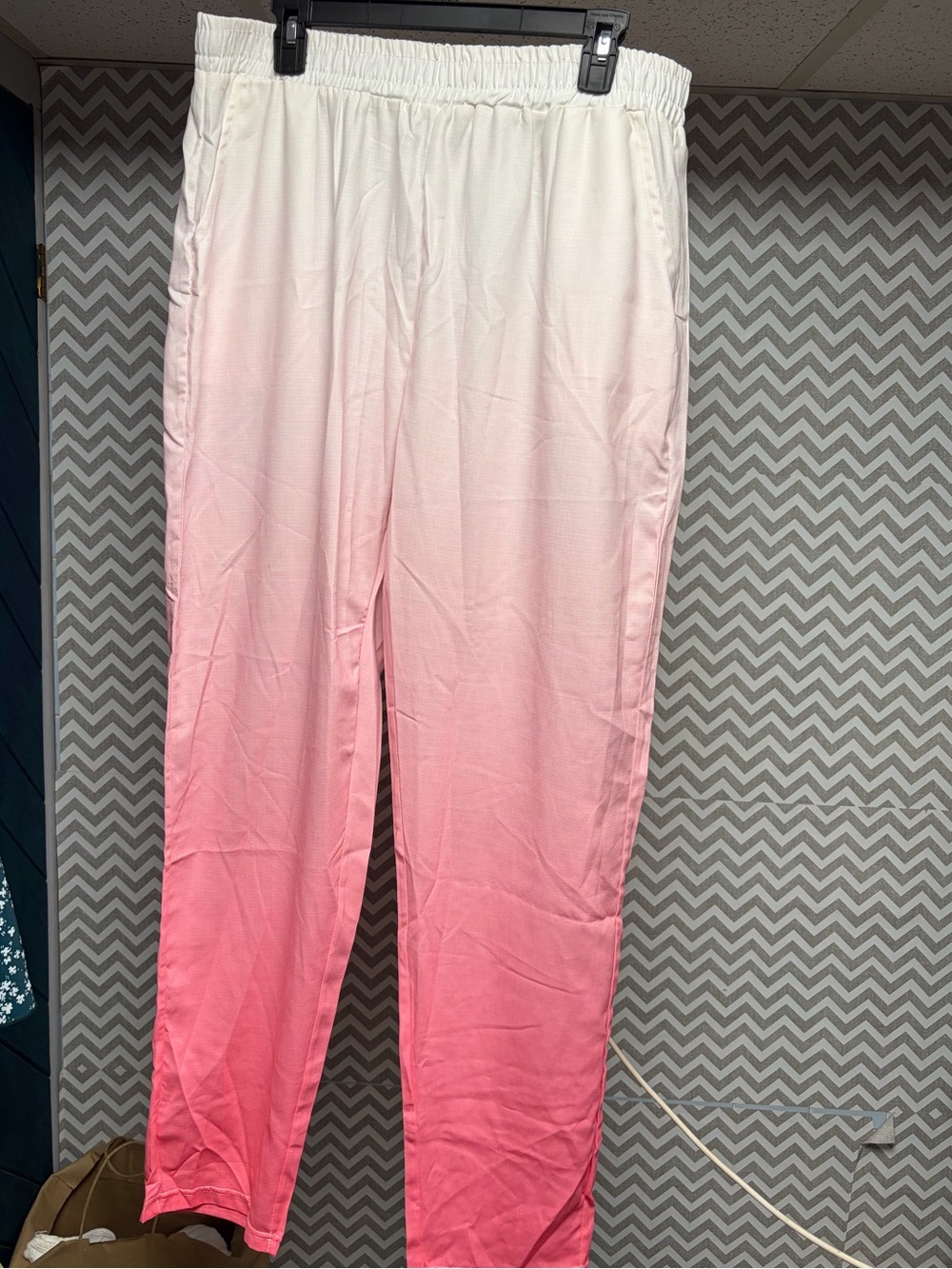 Ombré Pink to White Lounge Summer Pants